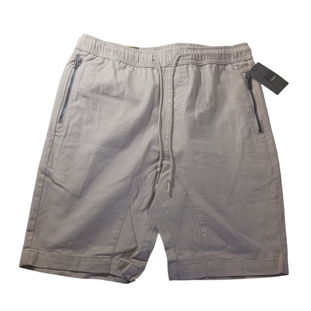 Mossimo Khaki Drawstring Shorts 045‎ 04 0037 Mens Size S Tan Zipper Pockets New
